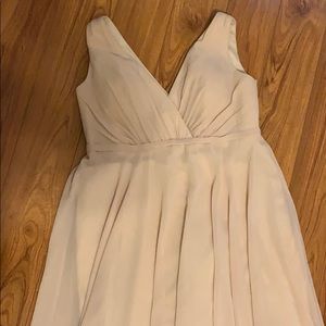 Long beige evening dress
